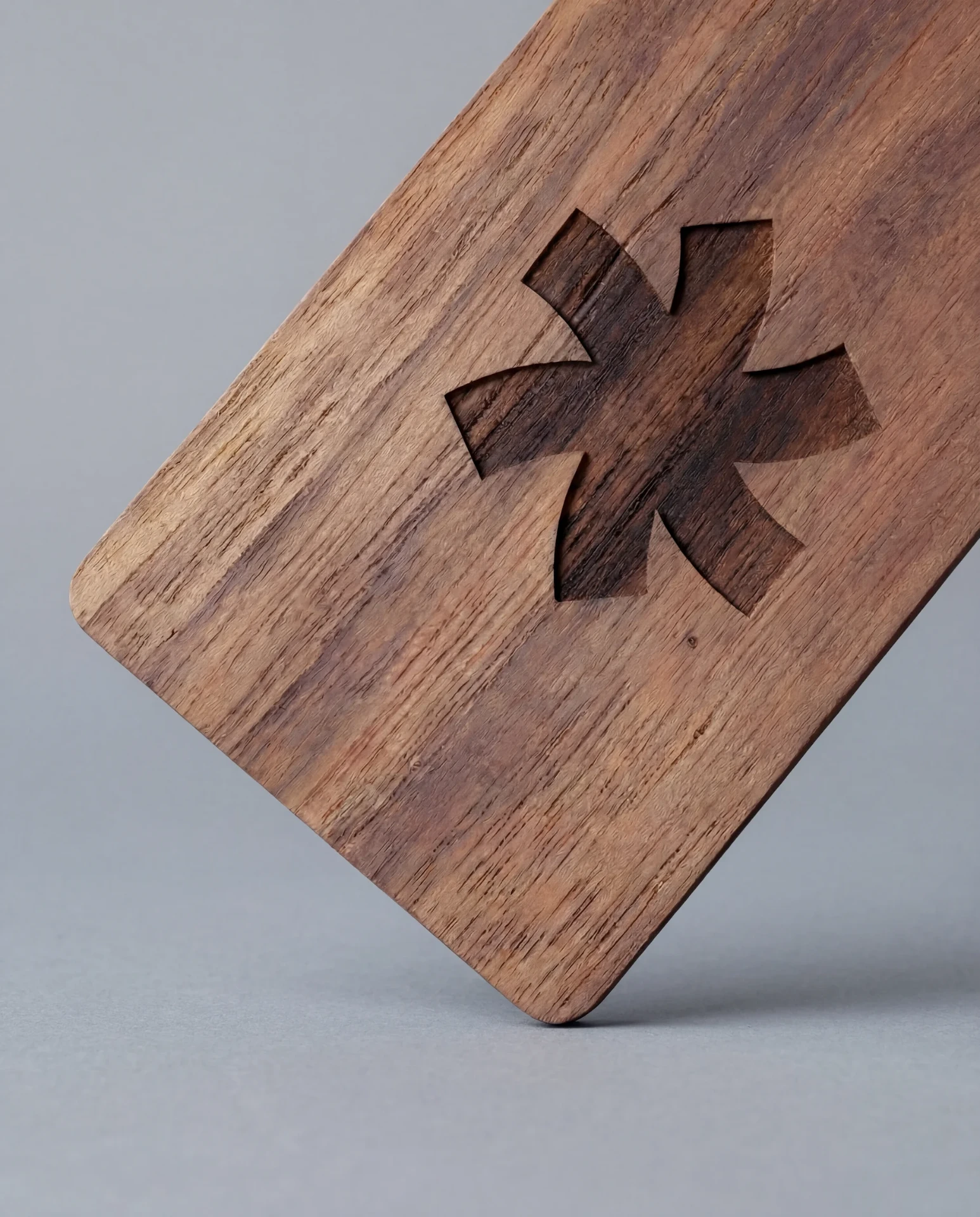 Cherry wood NFC business card