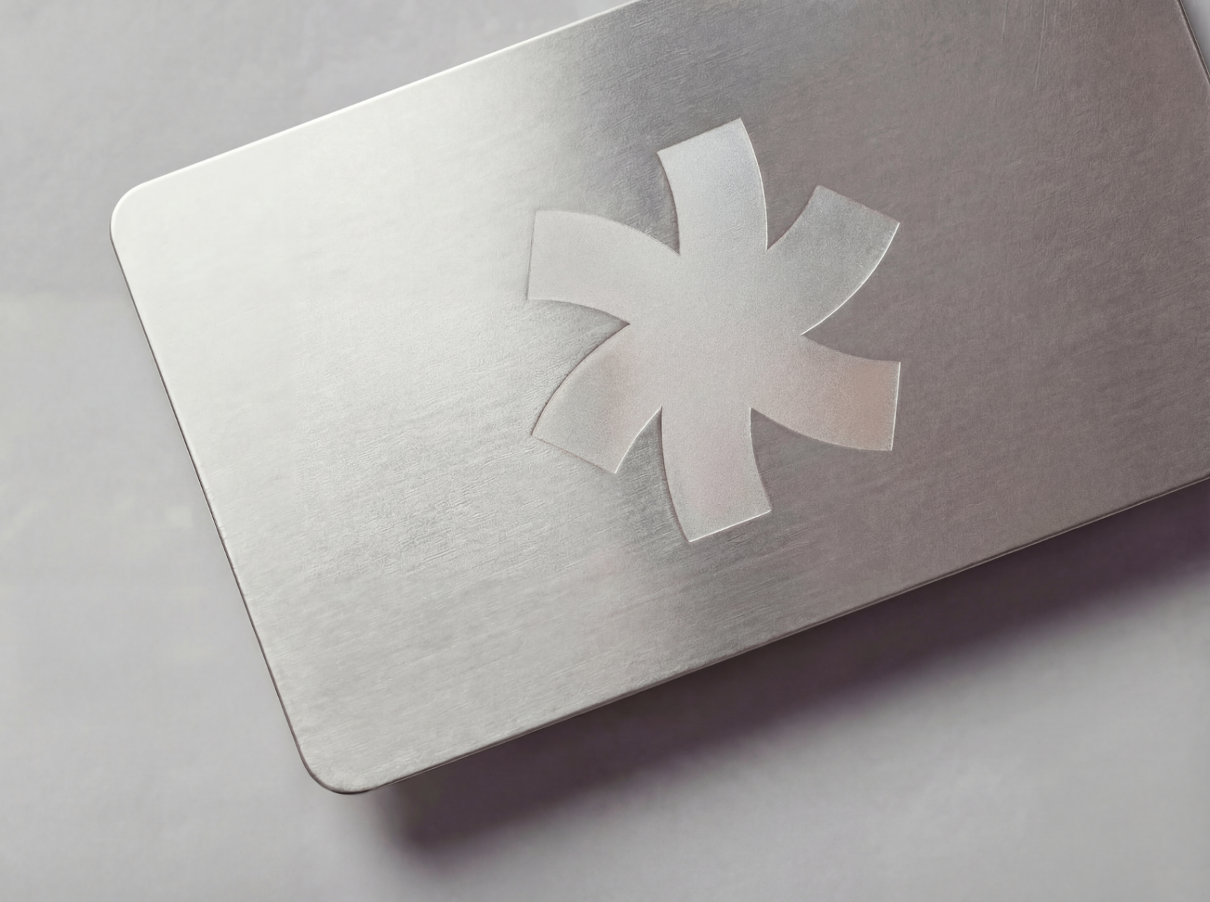 Stainless steel metal business card with laser etching