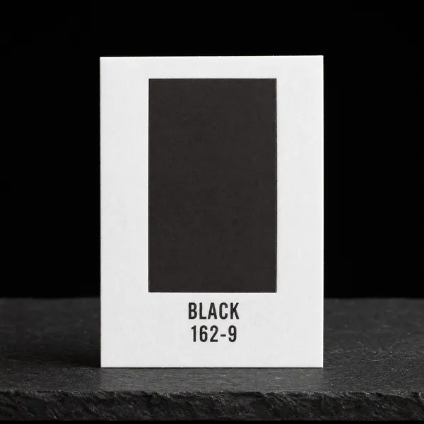Black 162-9 foil chip photographed on slate