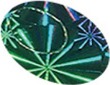 L4-005A holographic foil stamped on a test card