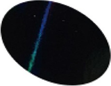 L6-051 holographic foil stamped on a test card