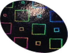 L6-057 holographic foil stamped on a test card